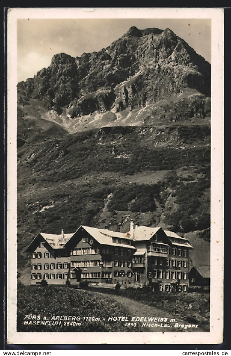 AK Zürs Am Arlberg, Hotel Edelweiss Mit Hasenfluh  - Autres & Non Classés