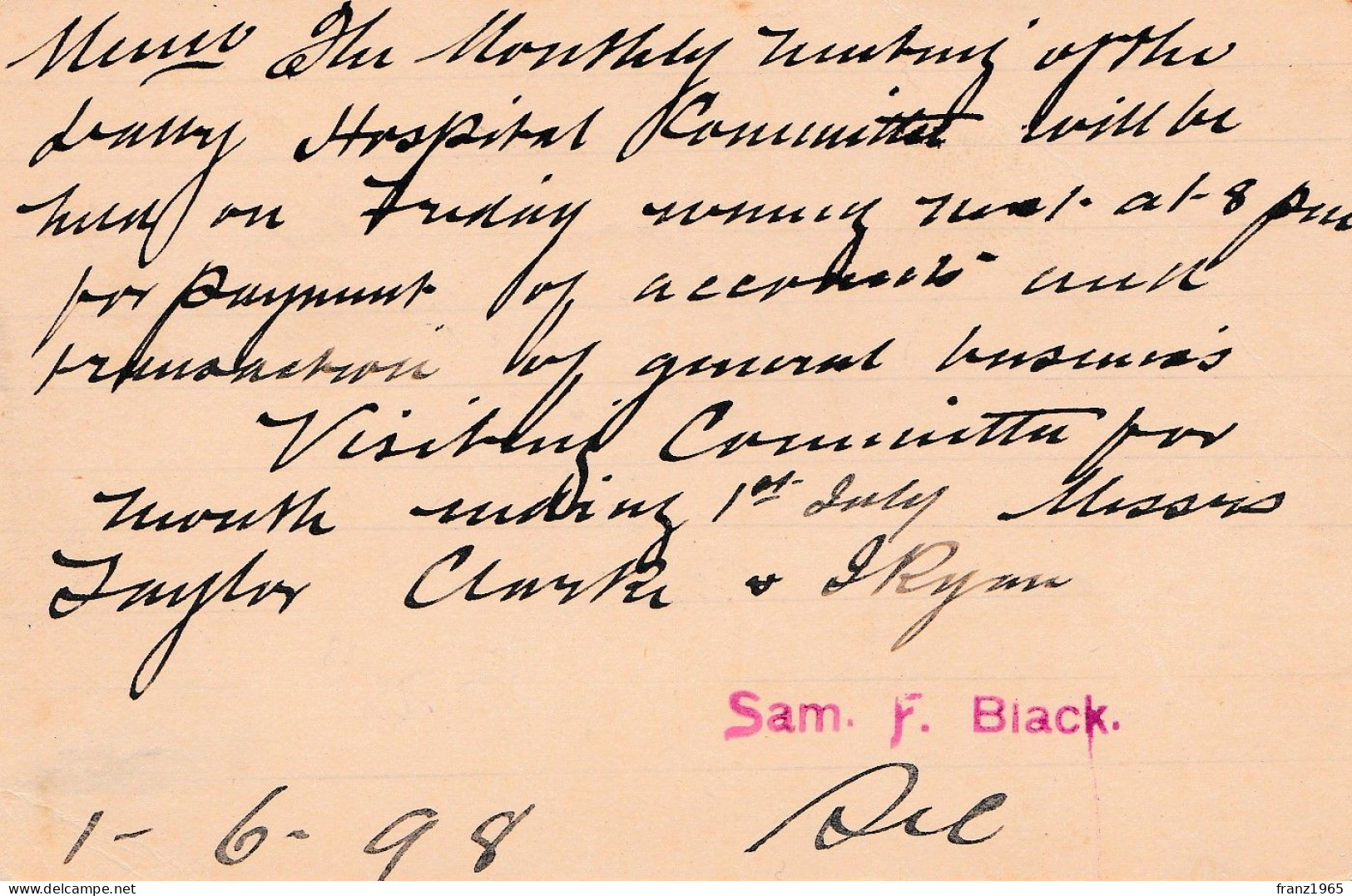 Dalby - 1898 - Post Card - Briefe U. Dokumente