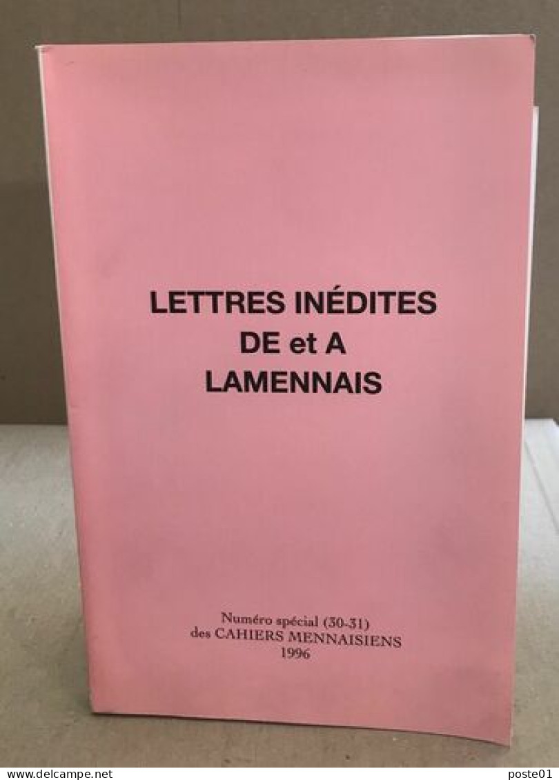 Lettres Inédites De Et à Lamennais - Sonstige & Ohne Zuordnung