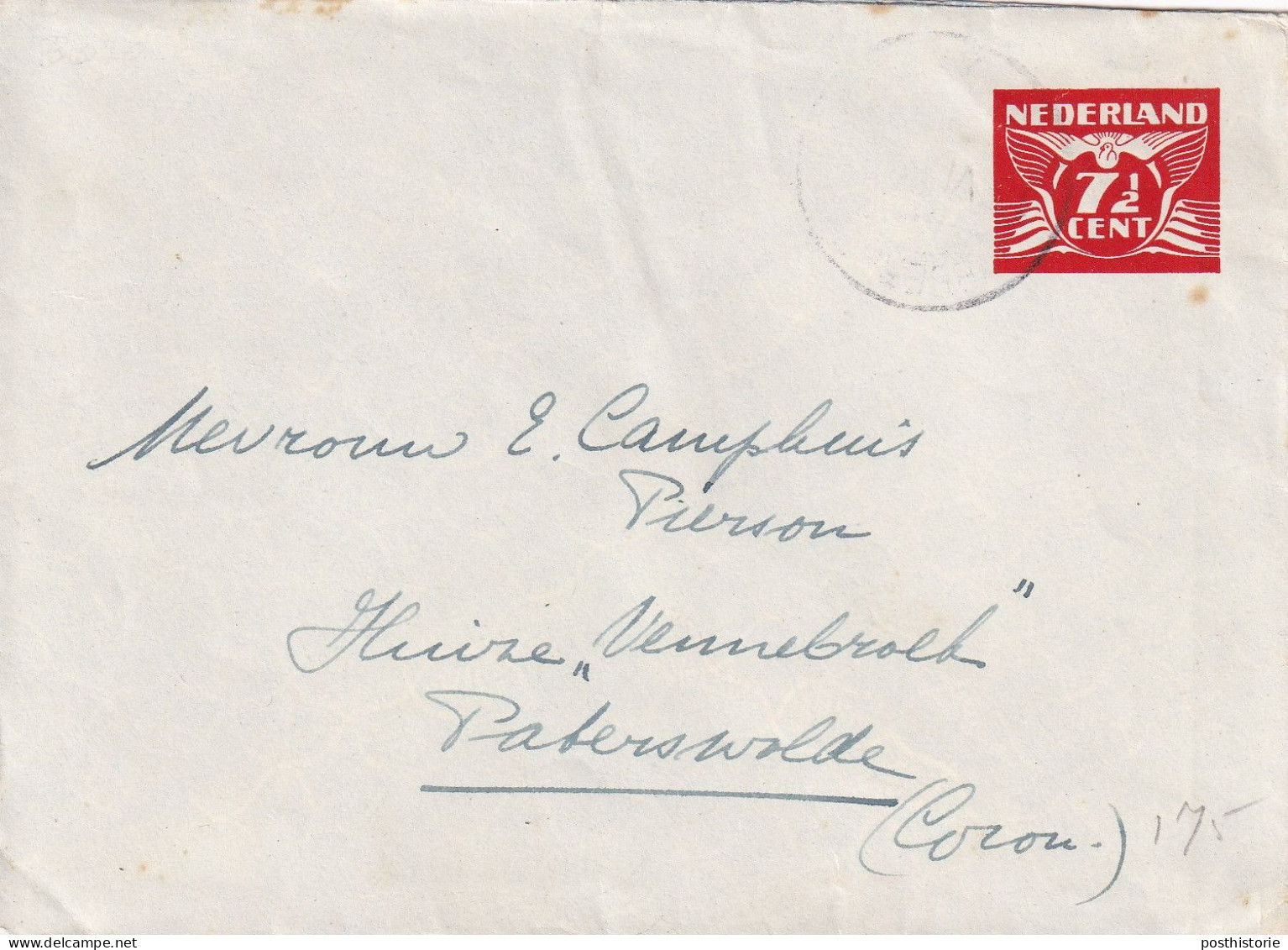 10 verschillende gebruikte postwaarde enveloppen  1893 / 1950