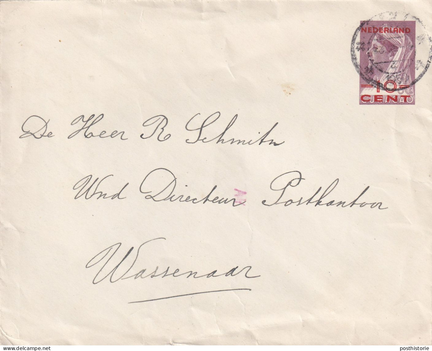 10 verschillende gebruikte postwaarde enveloppen  1893 / 1950