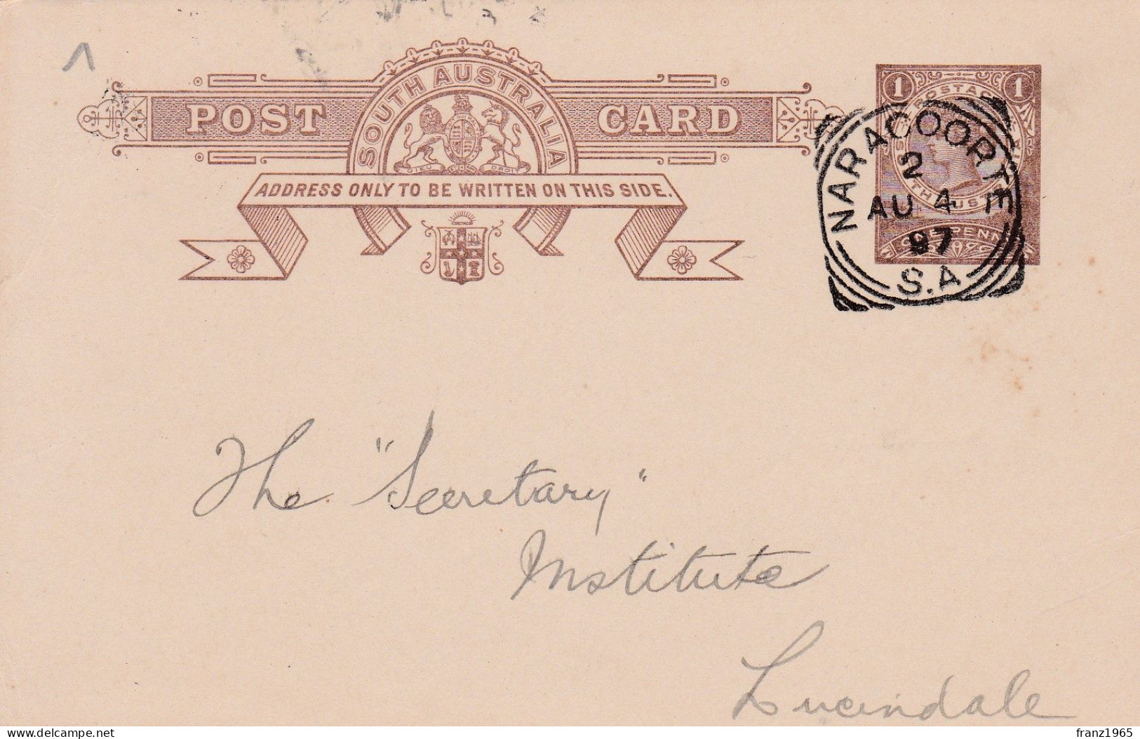 Naracoopa - 1897 - Post Card - Storia Postale