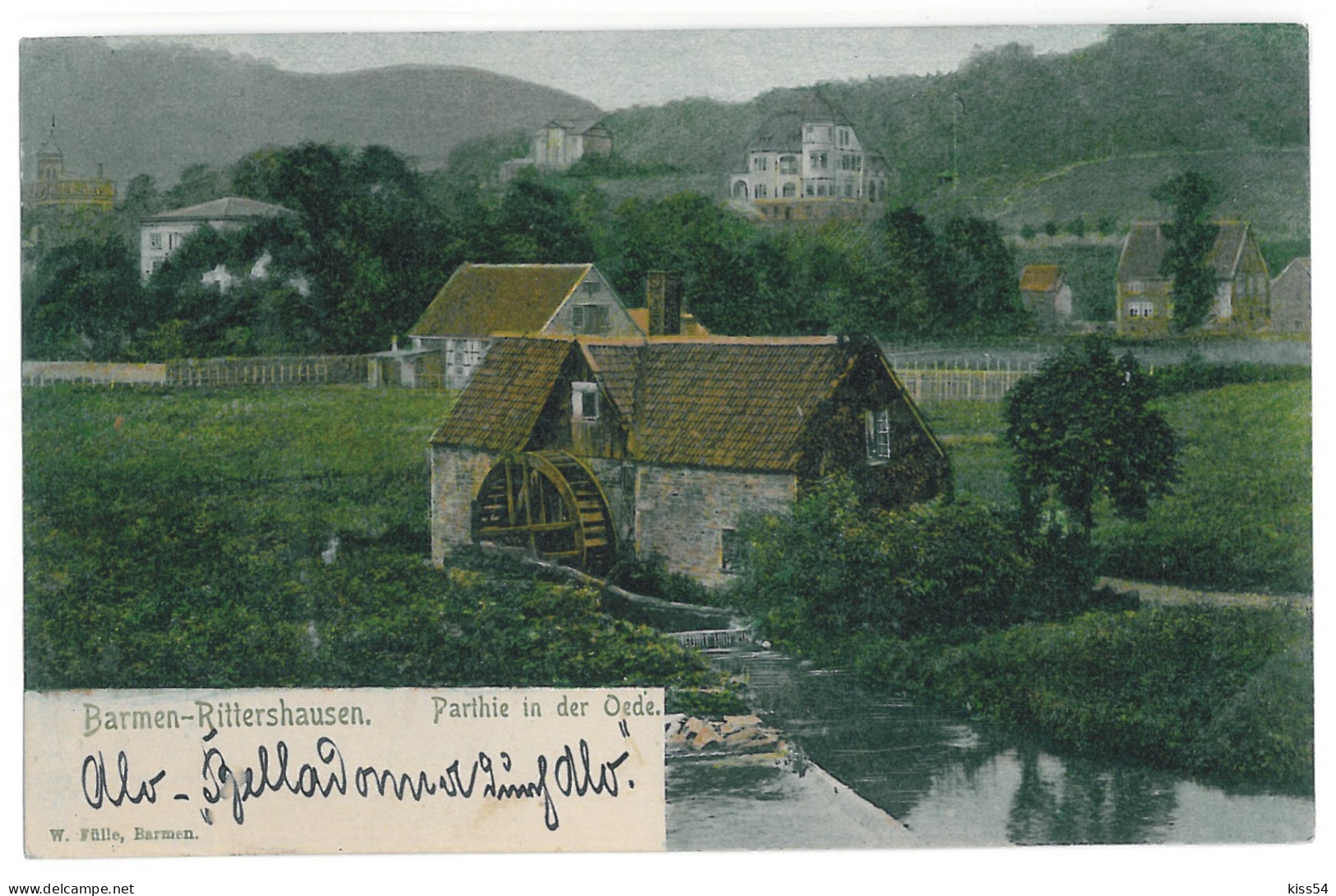 GER 18 - 13792 BARMEN-RITTERSCHAUSEN, Water Mill - Old Postcard - Used - 1905 - Wuppertal