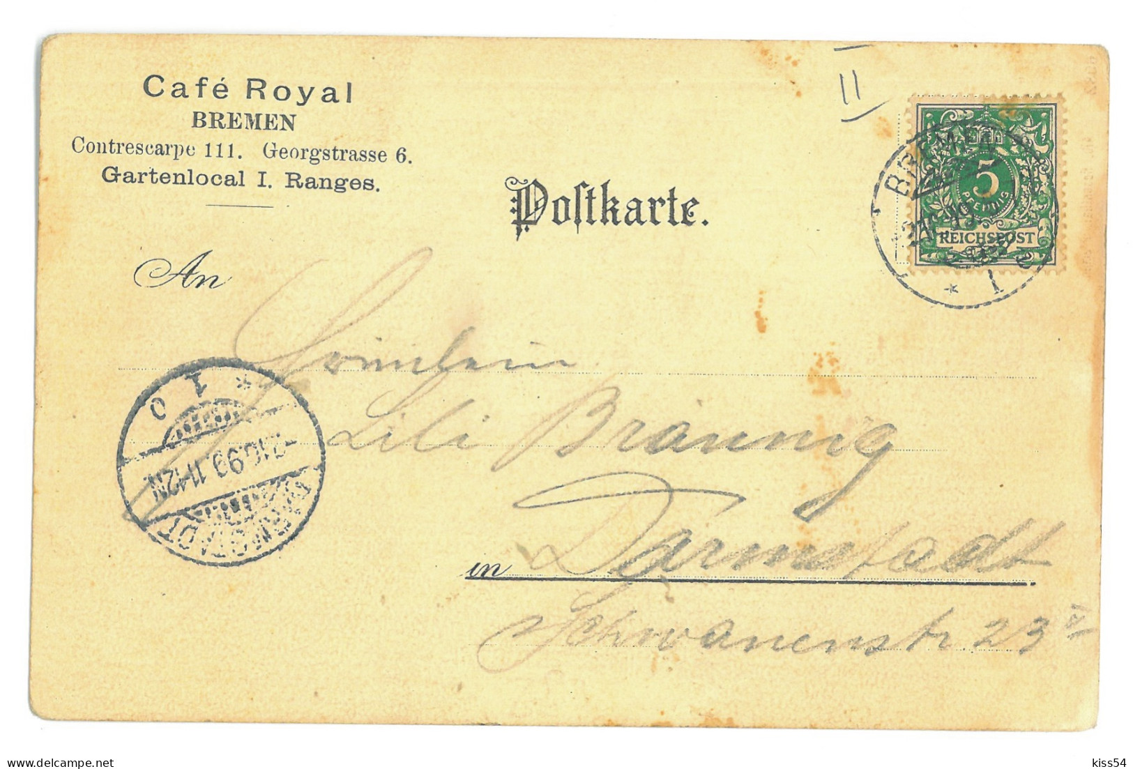 GER 18 - 16882 BREMEN, Litho, Germany - Old Postcard - Used - 1899 - Bremen