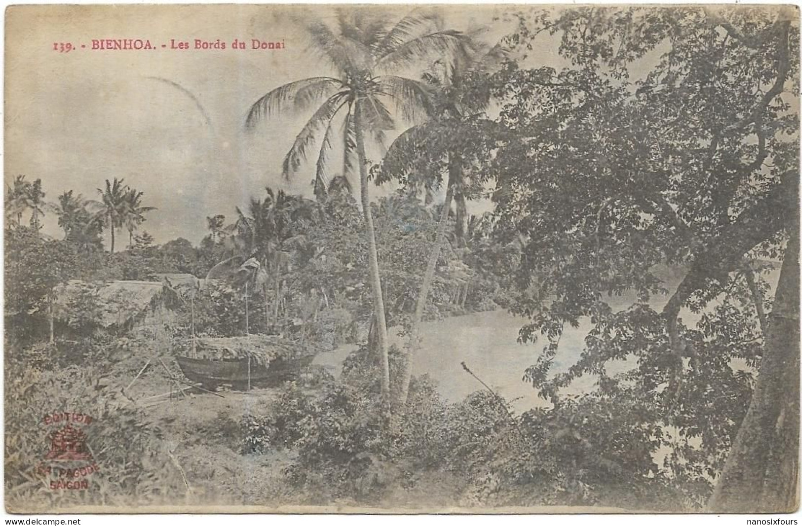 VIET NAM.   BIENHOA. LES BORDS DU DONAI. CARTE ECRITE - Vietnam