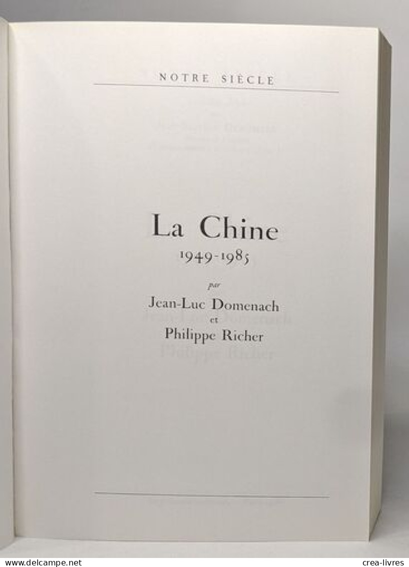 La Chine 1949-1985 - Geschichte