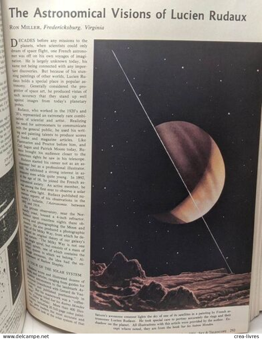 Sky And Telescope --- 1984 --- Full Year In One Volume / Année Complète 12 Numéros En Un Volume - Wissenschaft