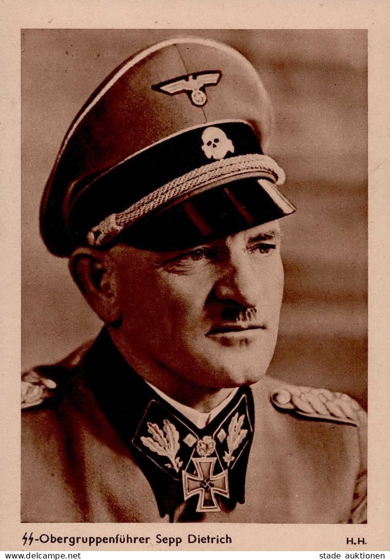 Ritterkreuzträger Dietrich, Sepp SS-Obergruppenführer Auf Feldpost-Faltbrief I-II - Guerra 1939-45