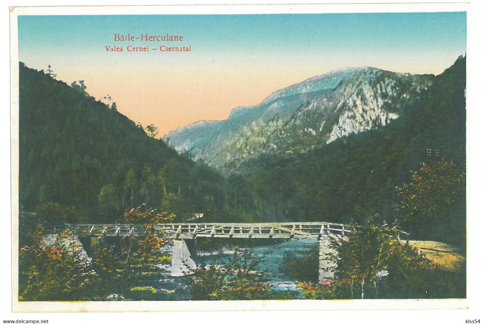 RO 84 - 25077 Baile HERCULANE, Cerna River, Bridge, Romania - Old Postcard - Unused - Romania