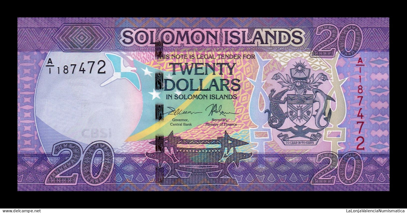 Islas Salomón Solomon 20 Dollars 2017 Pick 34 Sc Unc - Solomonen