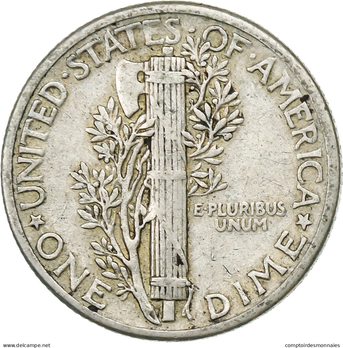 États-Unis, Dime, Mercury Dime, 1942, U.S. Mint, Argent, TTB, KM:140 - 1916-1945: Mercury