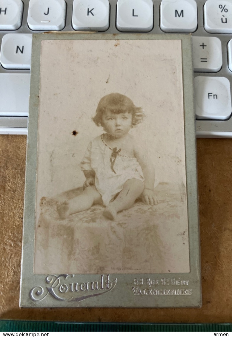 Réal Photo CDV 1900 Portrait De Bébé  Rouculd Valenciennes Nord 59 - Oud (voor 1900)