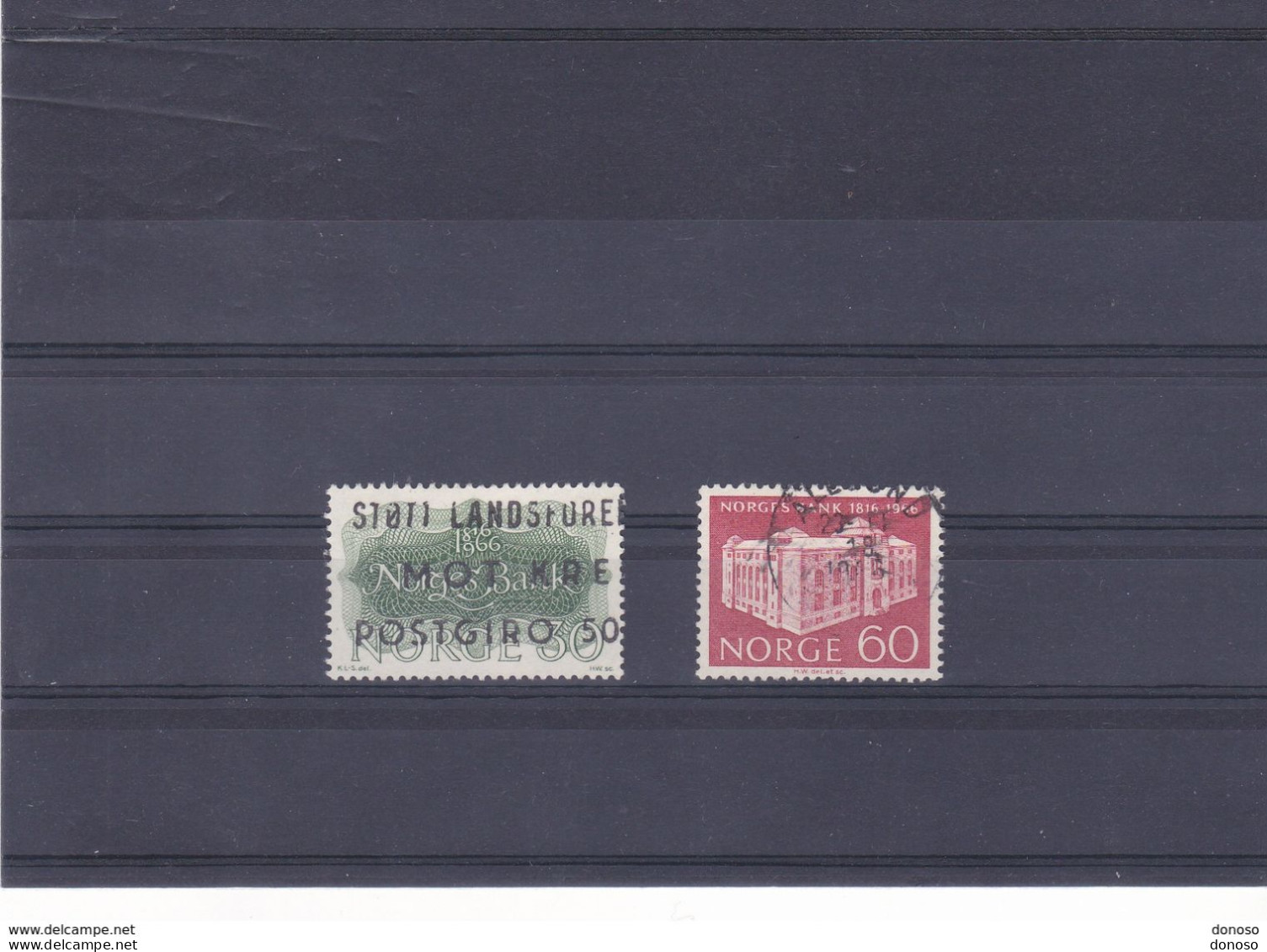 NORVEGE 1966 BANQUE NATIONALE Yvert 497-498 Oblitéré, Used - Oblitérés