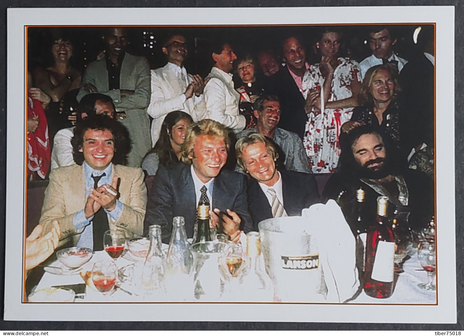 Carte Postale : Johnny Hallyday (Elysées Matignon 1977) Michel Sardou, Claude François, Demis Roussos - Artistas