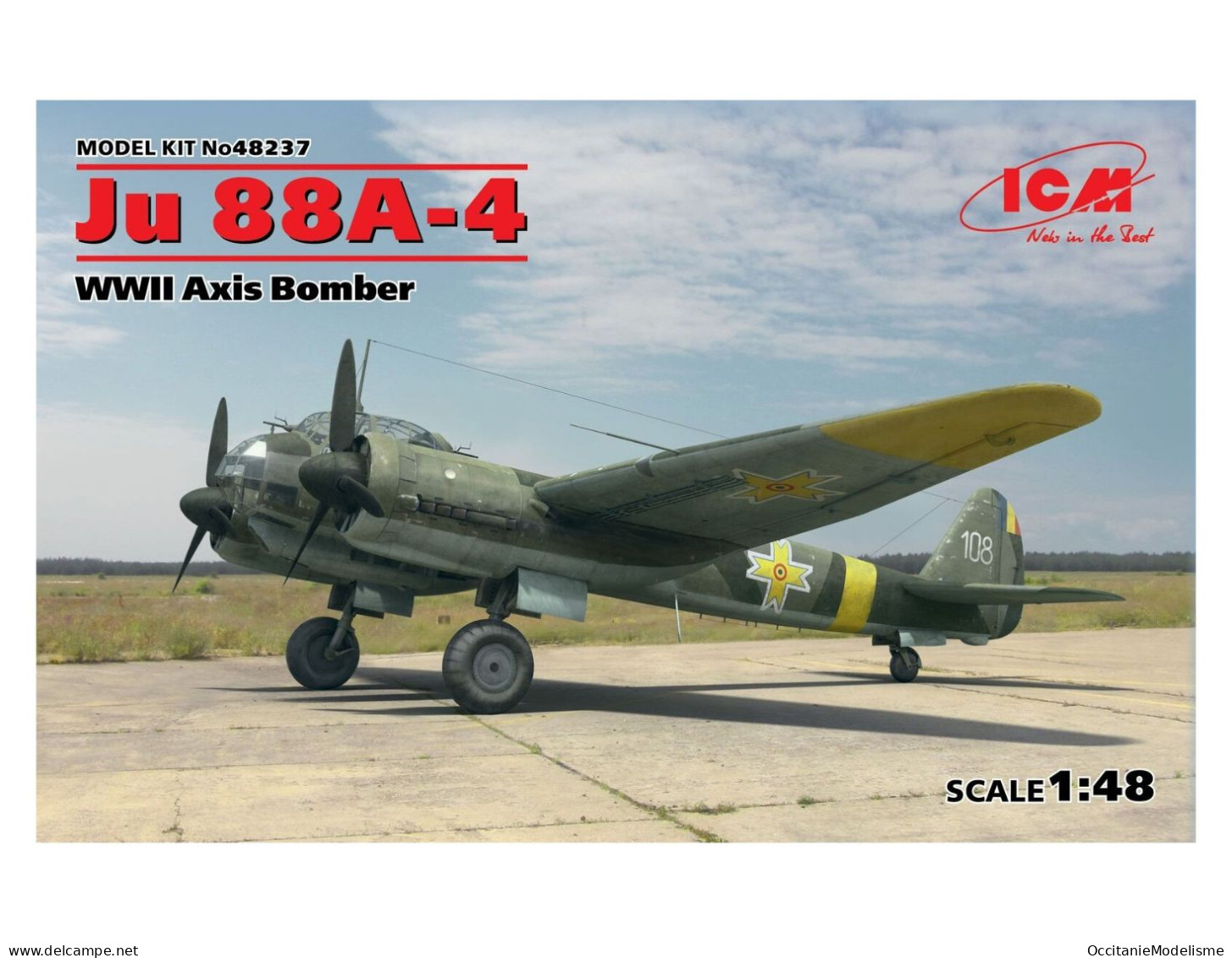 ICM - JU 88A-4 AXIS BOMBER WWII Maquette Kit Plastique Réf. 48237 Neuf NBO 1/48 - Aviones