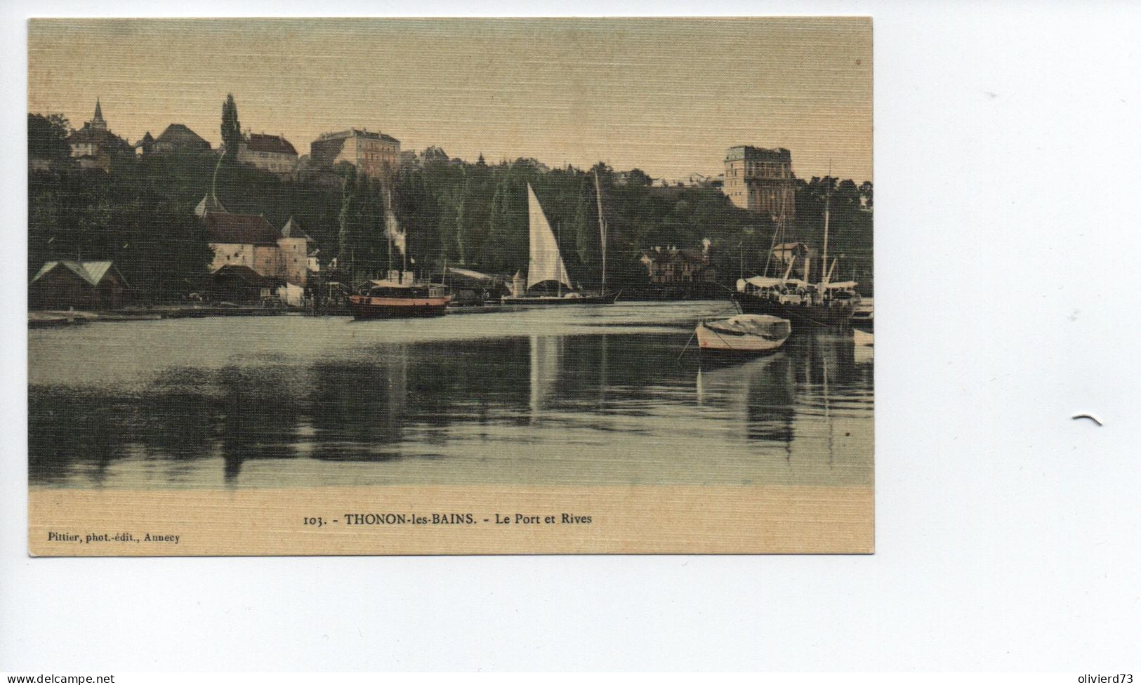 Cpa - 74 - Thonon Les Bains - Le Port Et Rives - Pittier  A VOIR - Thonon-les-Bains