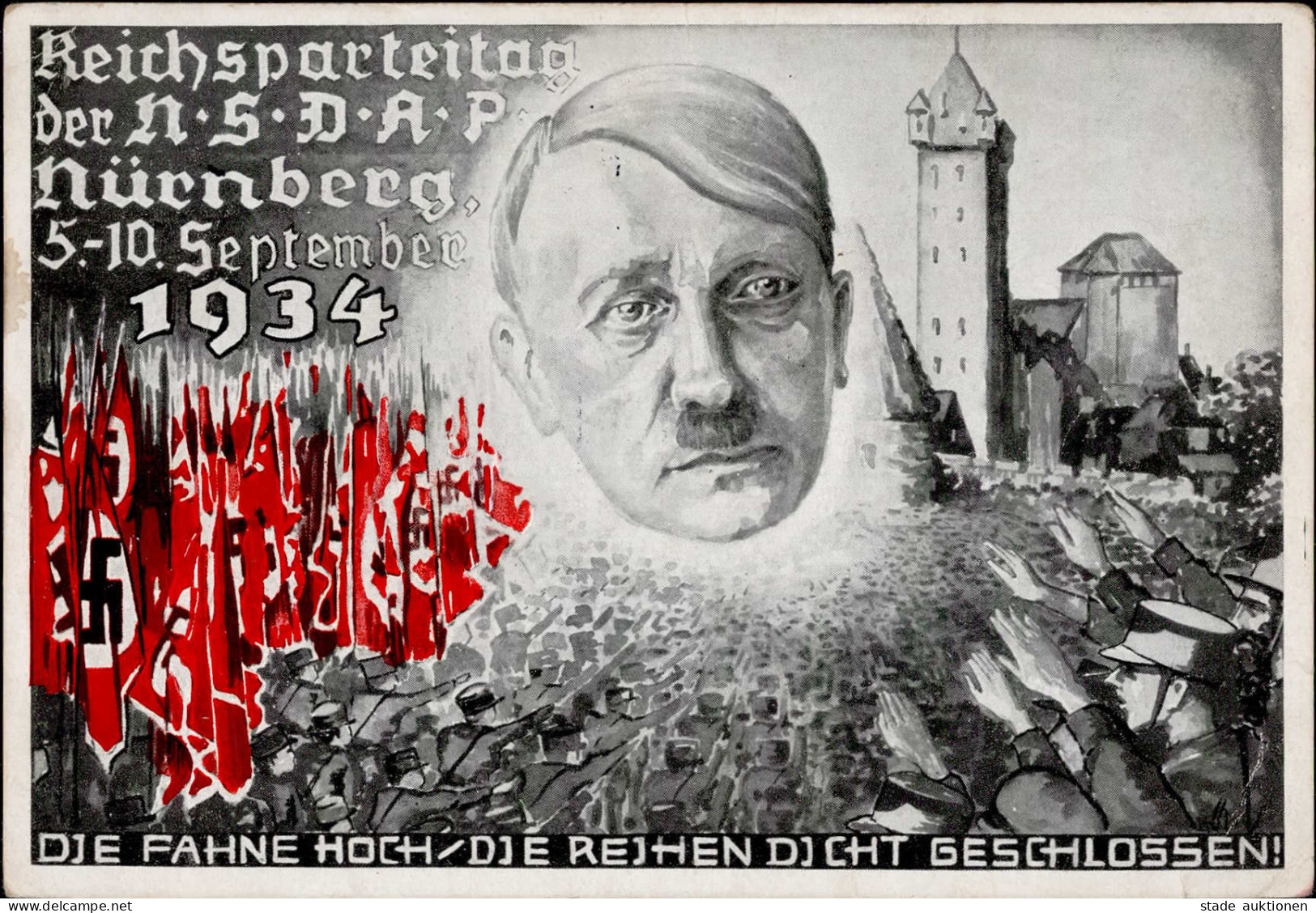 Reichsparteitag WK II Nürnberg (8500) 1934 Hitler I-II R!R! - War 1939-45