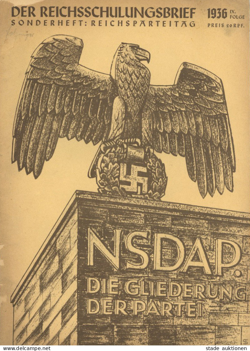 Reichsparteitag WK II Nürnberg (8500) Der Reichsschulungsbrief Sonderheft Reichsparteitag 1936, 38 S. II - War 1939-45
