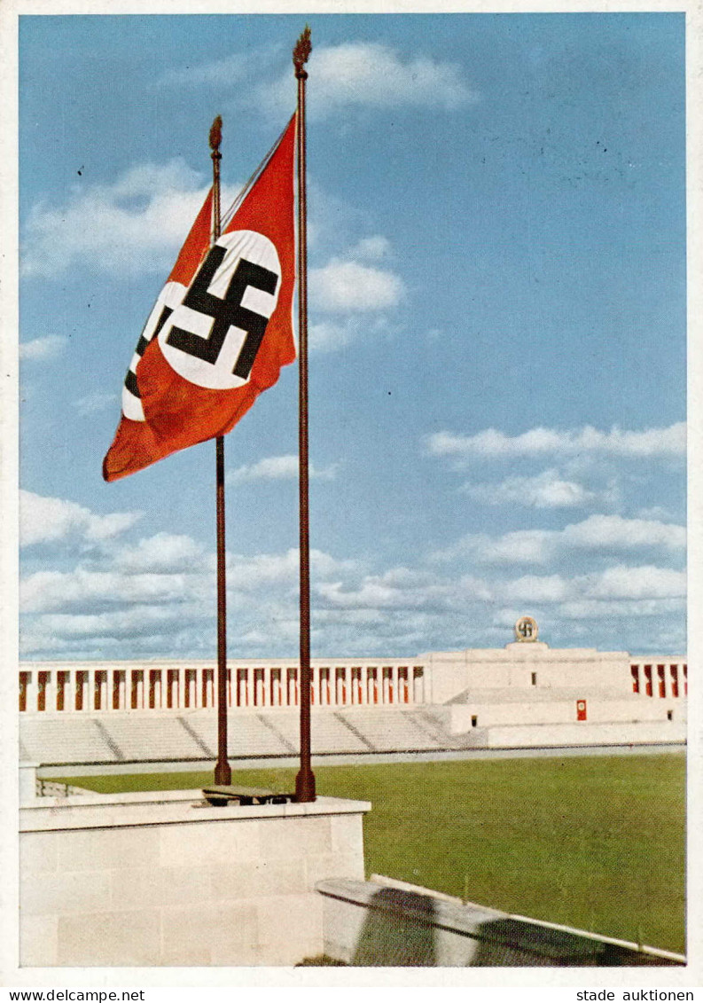REICHSPARTEITAG NÜRNBERG WK II - Michel 502 Reichsparteitagsgelände Zeppelinfeld - Ehrentribühne S-o 1938 I - Guerra 1939-45