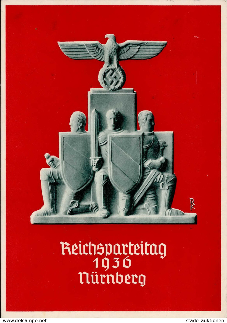 REICHSPARTEITAG NÜRNBERG 1936 WK II - Festpostkarte Mit S-o Künstlerkarte Sign. Richard Klein I - War 1939-45