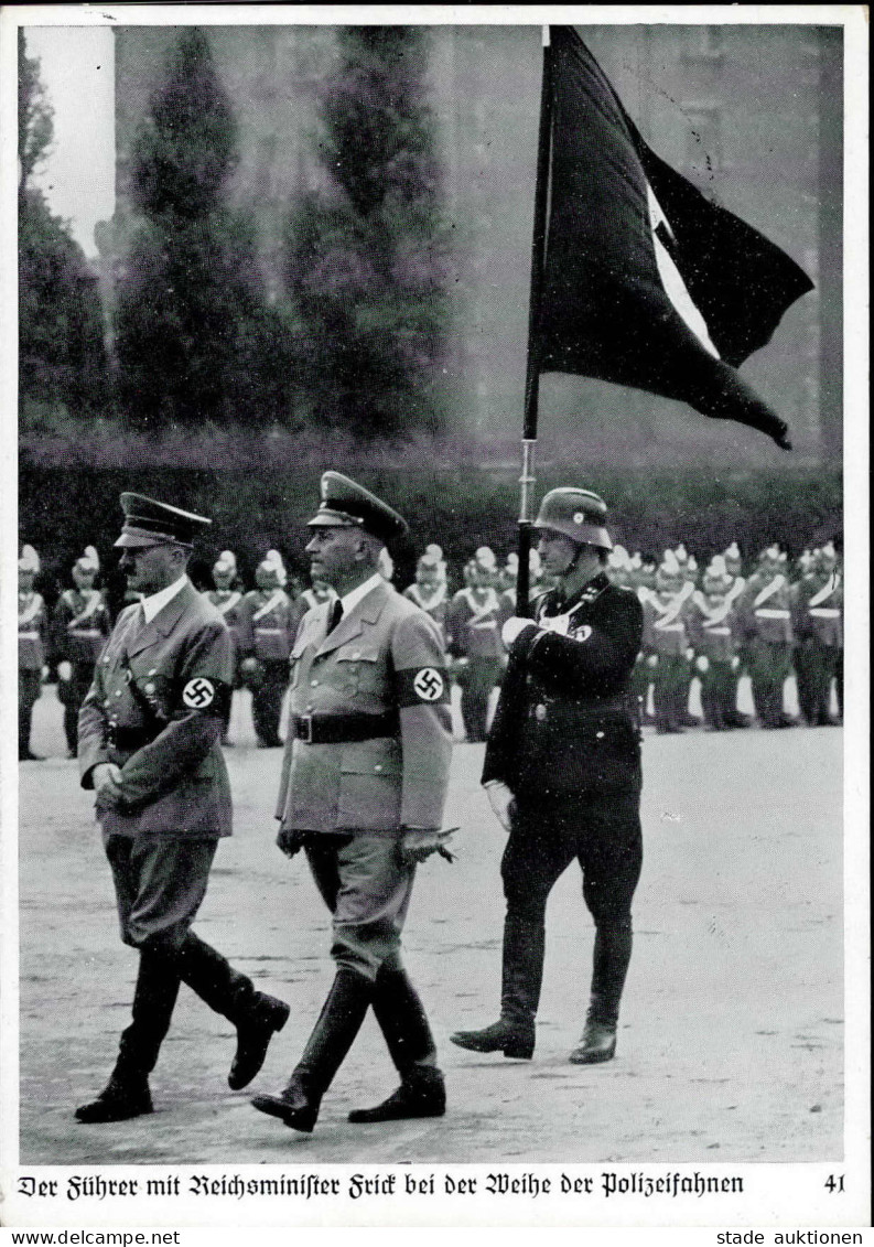 REICHSPARTEITAG NÜRNBERG 1937 WK II - Zerreiss 41 Führer Mit Reichsminister FRICK Bei Der Weihe Der Polizeifahnen (SS Bl - War 1939-45