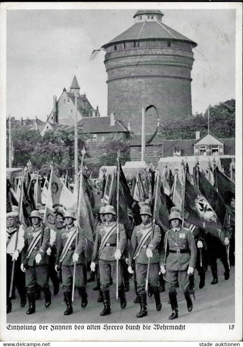 REICHSPARTEITAG NÜRNBERG WK II - Zerreiss 15Einholung Der Fahnen Des Alten Heeres Durch Die Wehrmacht Als R-Karte 1937 I - War 1939-45