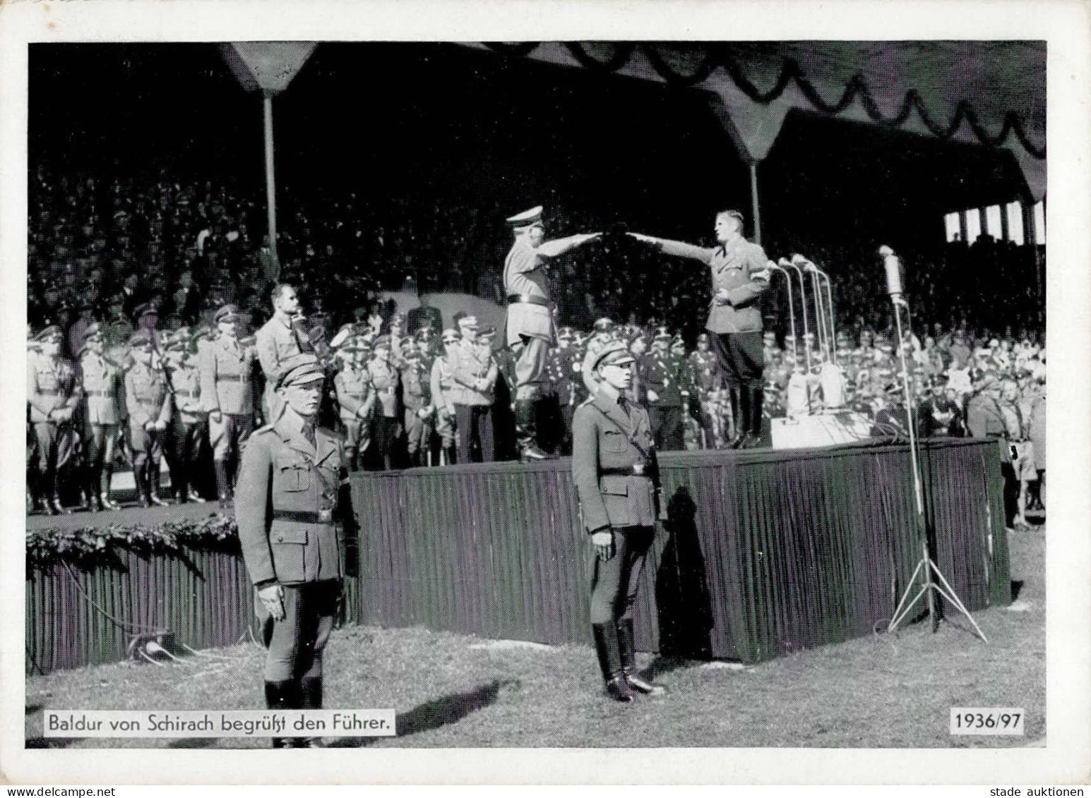 REICHSPARTEITAG NÜRNBERG 1936 WK II - Intra 1936/97 Baldur Con Schirach Begrüßt Den Führer I - War 1939-45