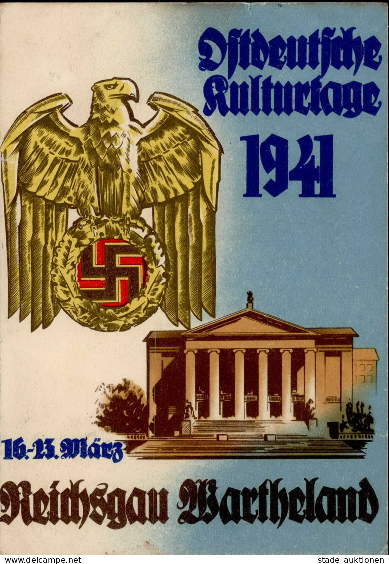 REICHSGAU WARTHELAND WK II - OSTDEUTSCHE KULTURTAGE 1941 I-II (kleine Randkerbe) - War 1939-45