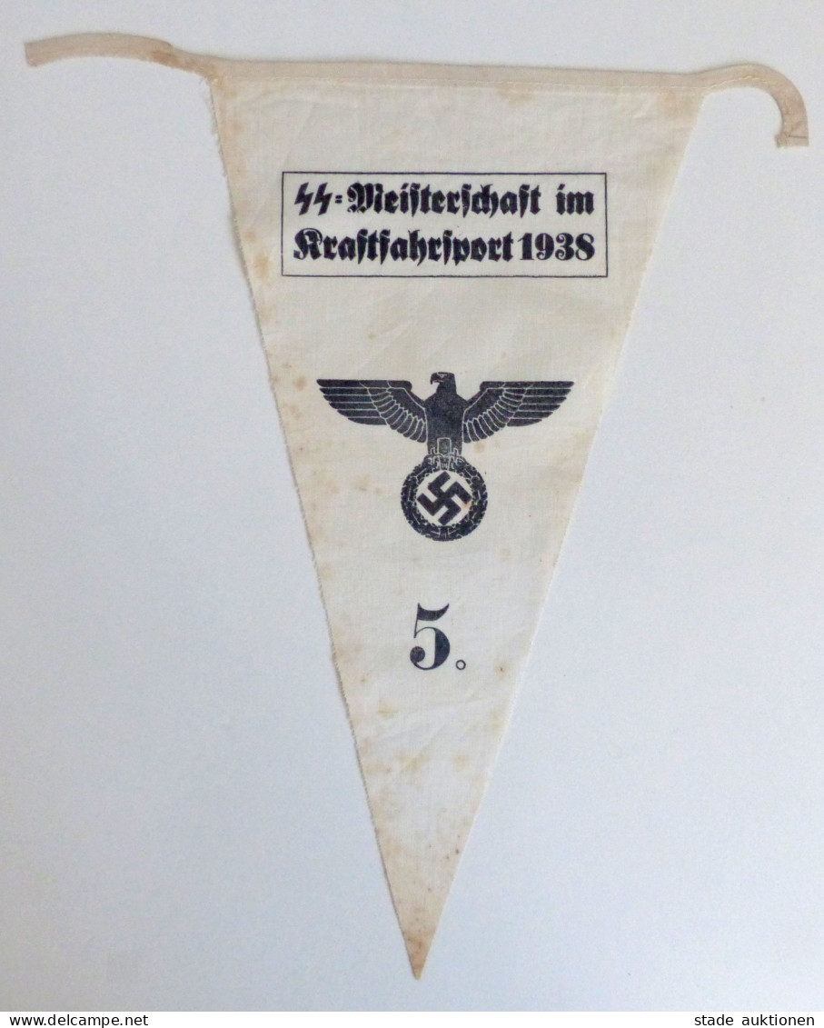 SS Wimpel SS-Meisterschaft Im Kraftfahrsport 1938, 20x34 Cm II - War 1939-45