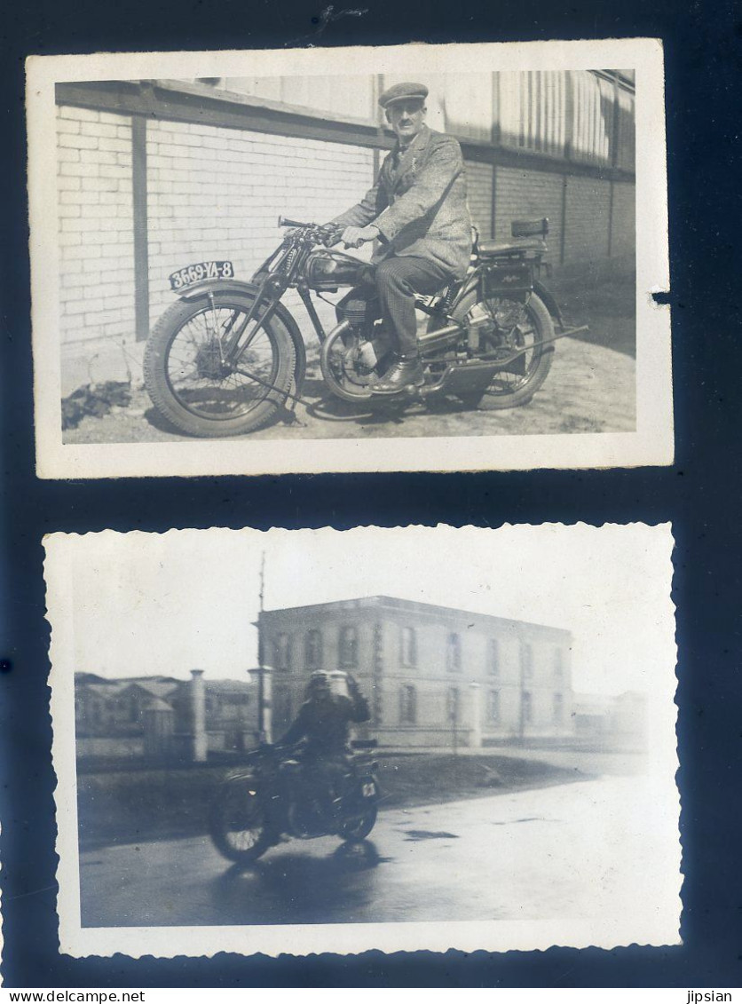 Lot De 2 Photo Originales  Moto STEP192 - Auto's