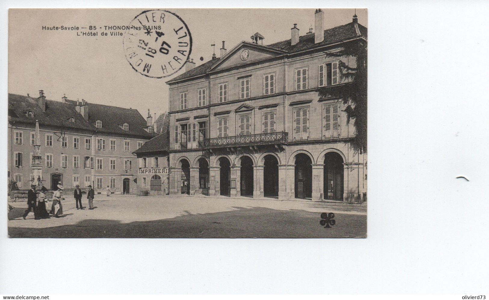 Cpa - 74 - Thonon Les Bains - Hotel De Ville -  A VOIR - Thonon-les-Bains