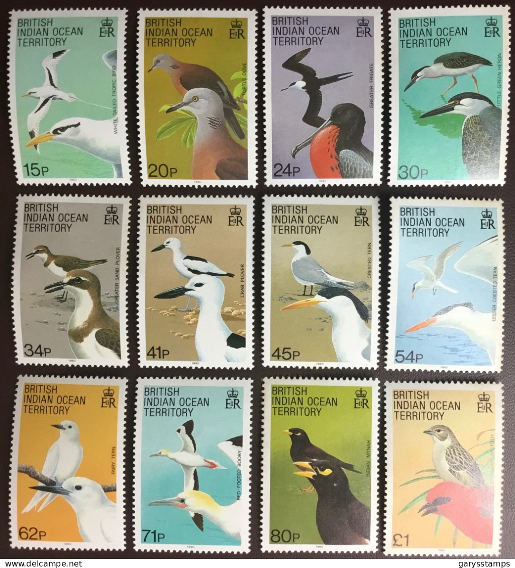 British Indian Ocean Territory BIOT 1990 Birds Definitives Set MNH - Other & Unclassified