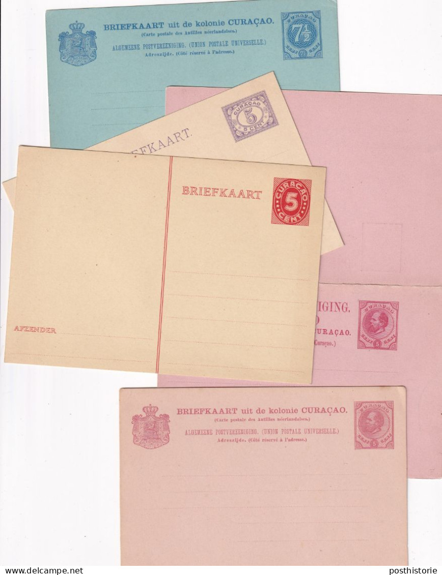 5 Verschillende Ongebruikte Briefkaarten Curacao - Material Postal