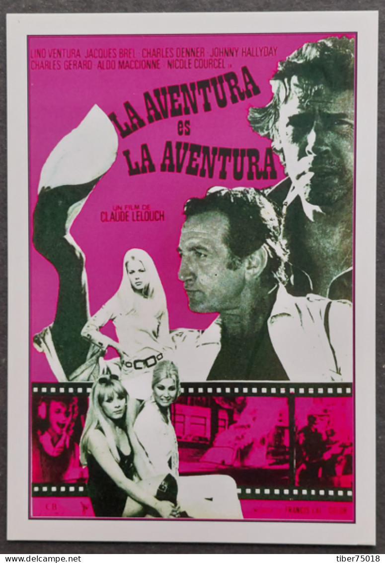 Carte Postale - La Aventura Es La Aventura (cinéma Affiche Film) Lino Ventura - Jacques Brel - Johnny Hallyday - Posters On Cards