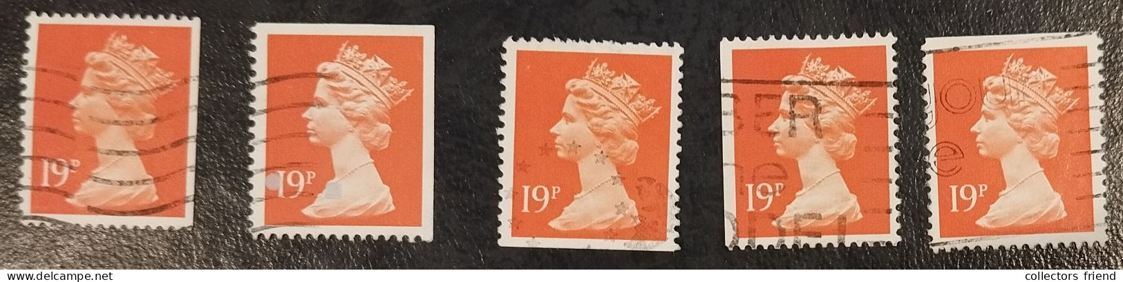 Grande Bretagne - Great Britain - Großbritannien - Elizabeth II - 19p -  Collection Of Imp. Variations - Used - Machin-Ausgaben