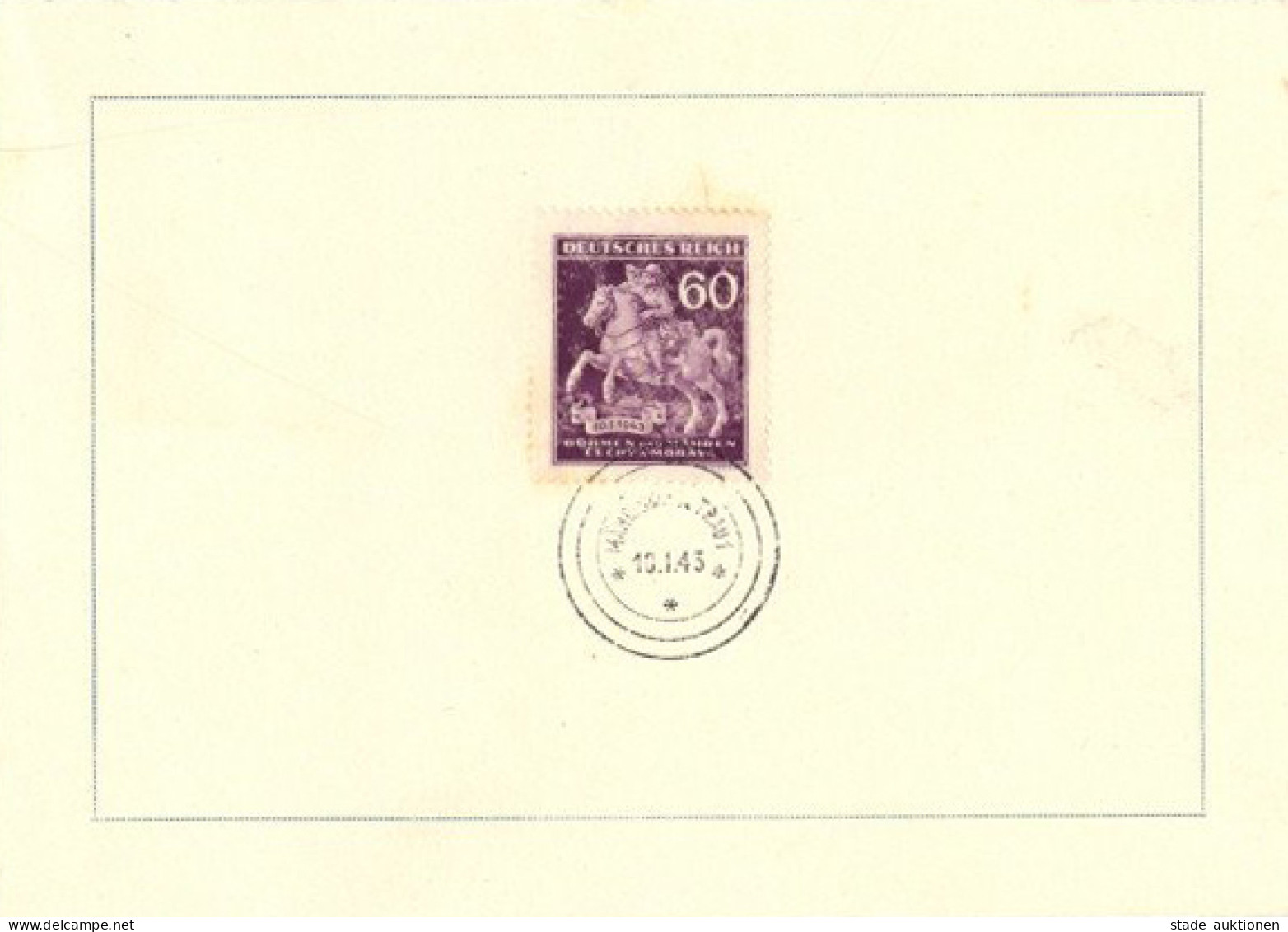 WK II KdF Mähr. Ostrau Sonderschau Zum Tag Der Briefmarke 1943 Klapp-Karte (keine AK) - War 1939-45