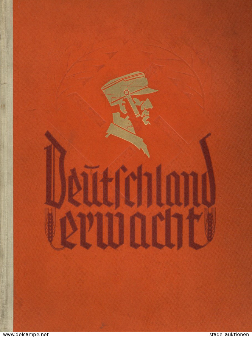 Sammelbild-Album Deutschland Erwacht Hrsg. Vom Cigaretten-Bilderdienst Hamburg 1933 Komplett 133 S. II (1.Deckseite Abge - War 1939-45