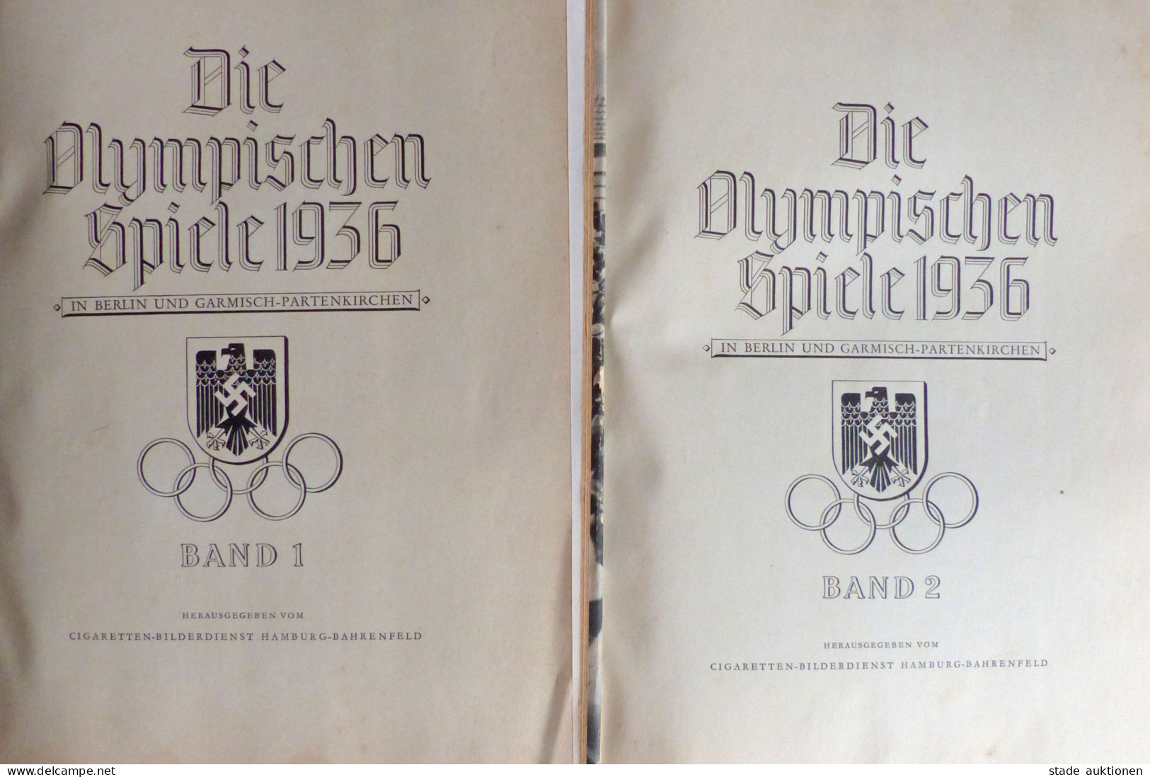 Sammelbild-Album Die Olympischen Spiele 1936 In Berlin Und Garmisch-Partenkirchen Band 1 Und 2, Cigaretten-Bilderdienst  - War 1939-45