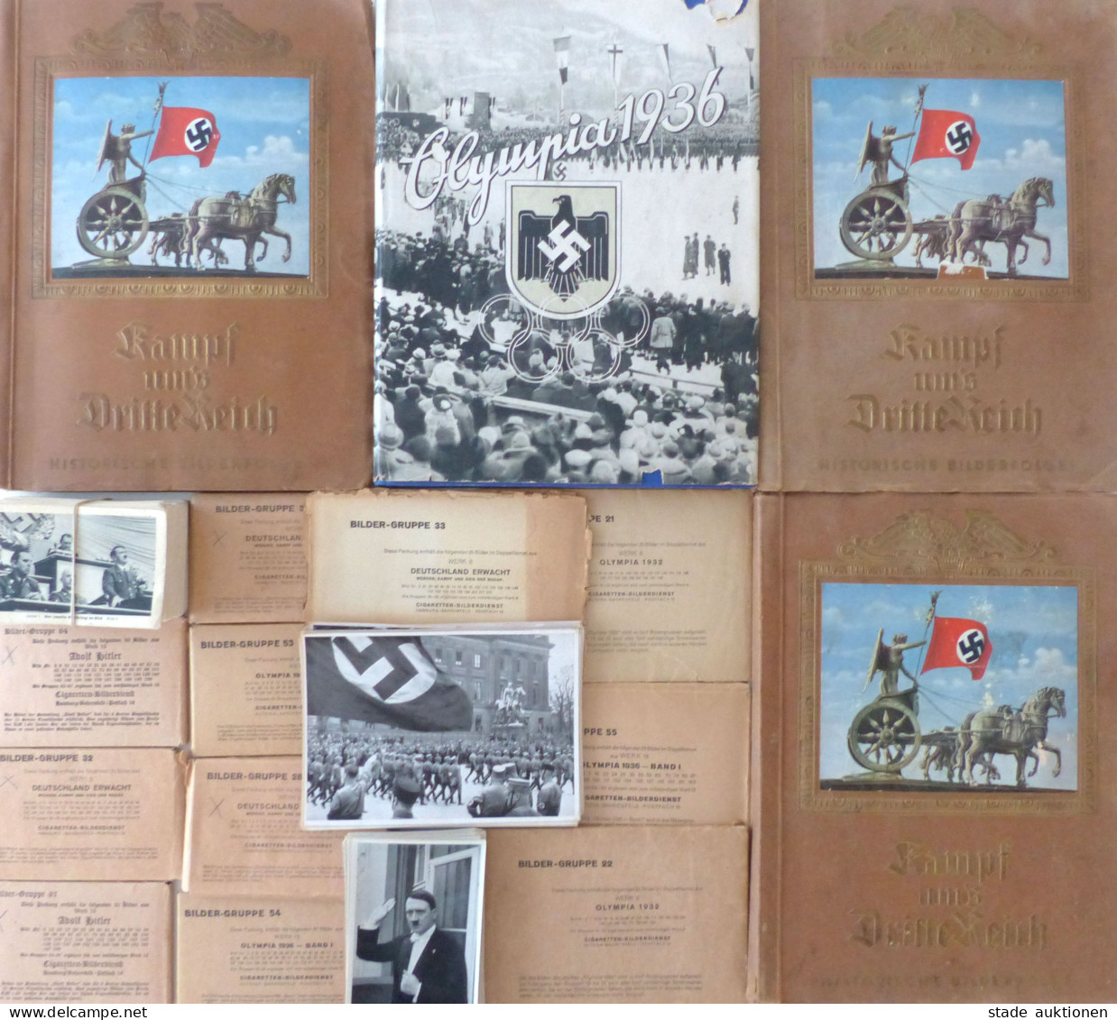 Sammelbild-Album Lot Mit 4 Stück Unvollständig Dazu Diverse Serien Sammelbilder Lose - War 1939-45