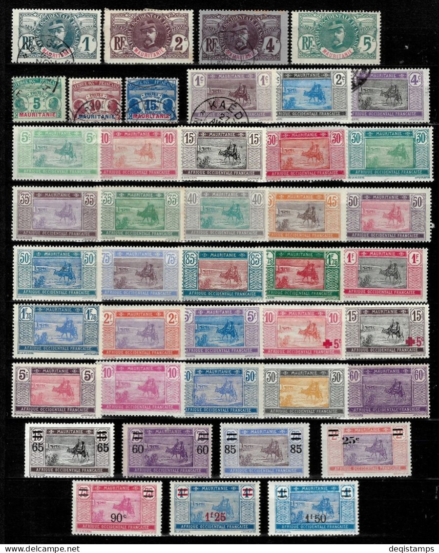 French Mauritania Year 1905/1945 MH / Used Stamps Collection - Ongebruikt