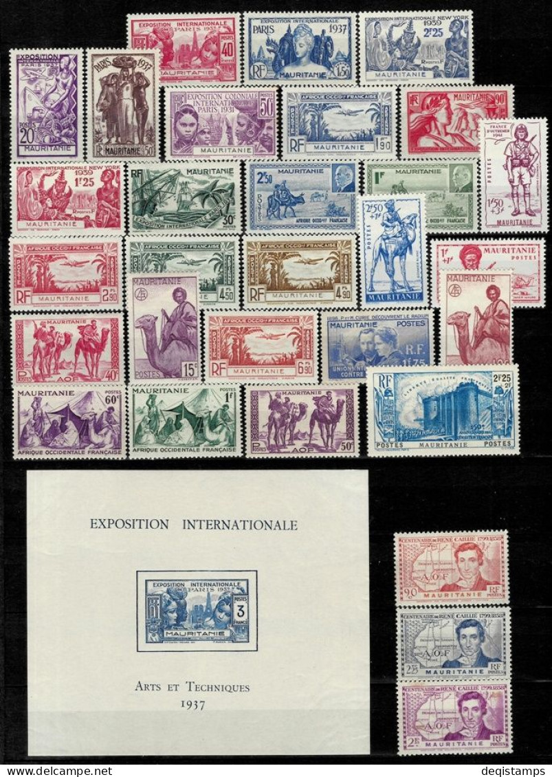 French Mauritania Year 1905/1945 MH / Used Stamps Collection - Nuovi