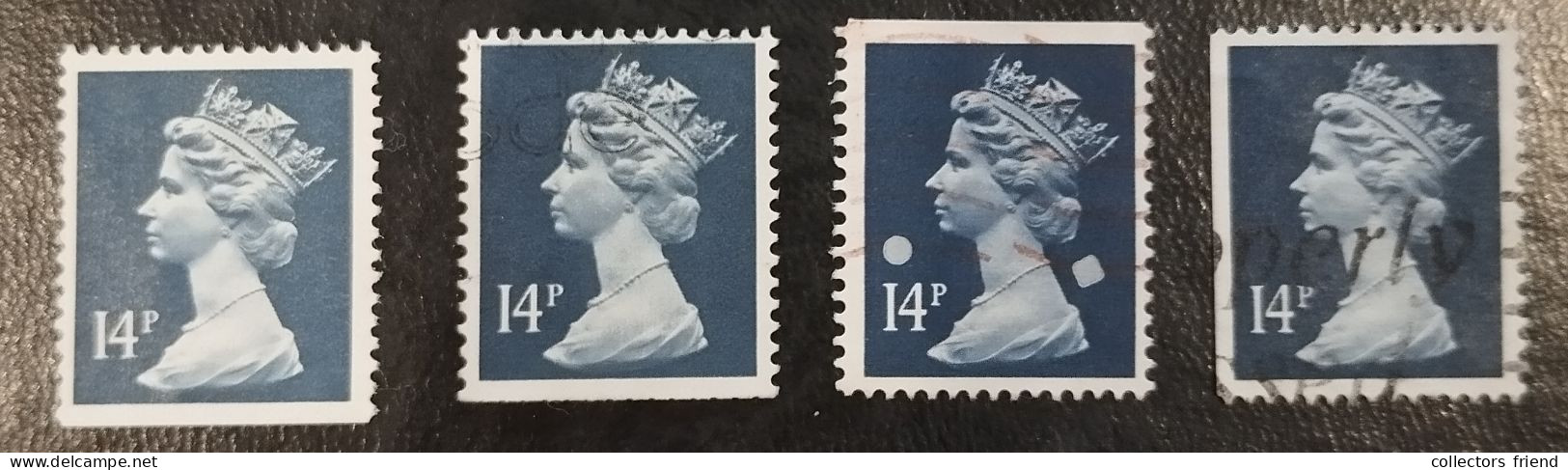 Grande Bretagne - Great Britain - Großbritannien - Elizabeth II - 14p -  Collection Of Imp. Variations - Used - Machin-Ausgaben