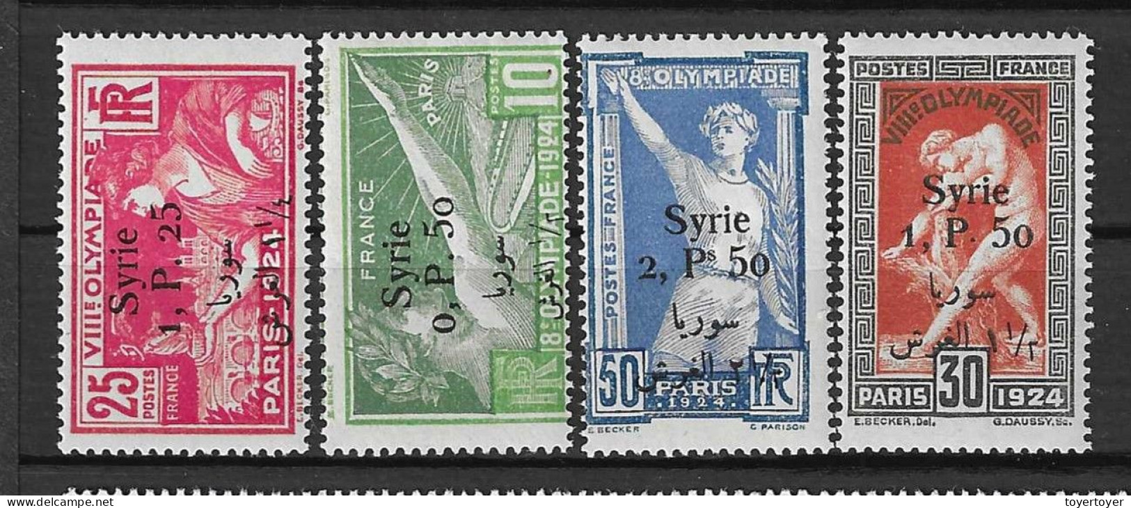 C187  Syrie 2ème Série Jeux Olympiques De 1924 Neufs++ - Ungebraucht