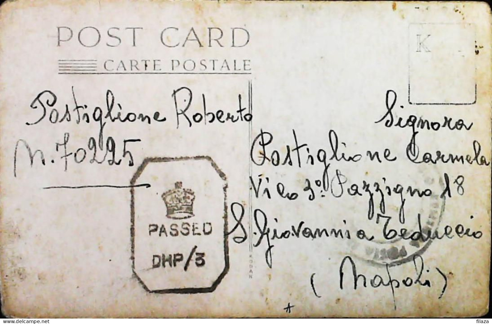 POW WW2 – WWII Italian Prisoner Of War  - Censorship Censure Geprüft  – S7756 - Poste Militaire (PM)