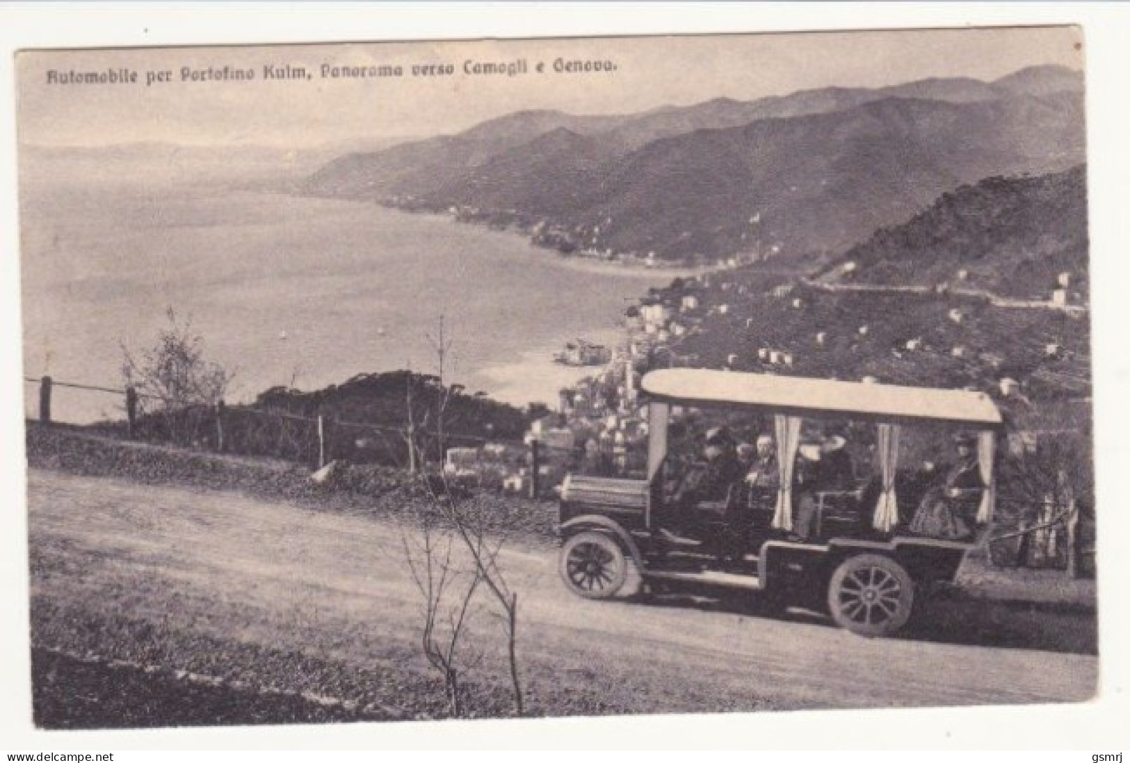 Cartolina - Auto Per Portofino Kulm - Panorama Verso Camogli E Genova. - Genova (Genoa)