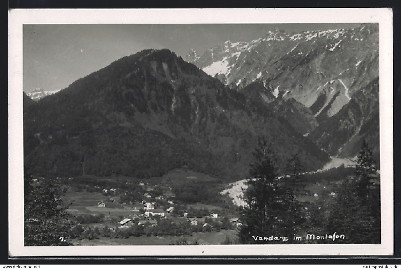 AK Vandans Im Montafon, Teilansicht Mit Bergen  - Sonstige & Ohne Zuordnung