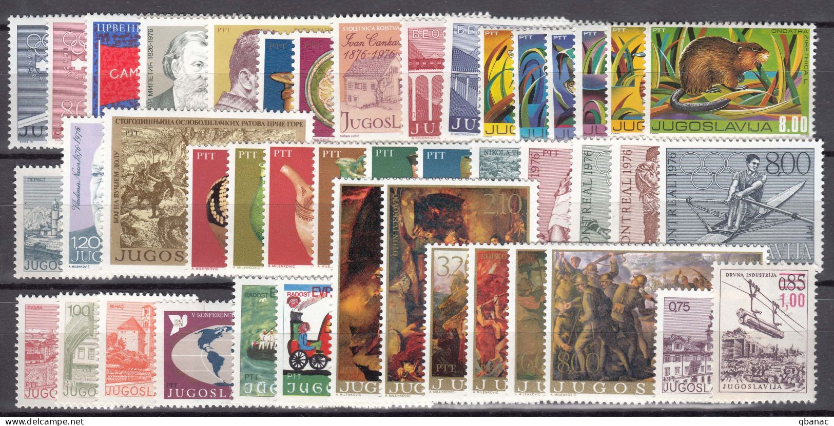 Yugoslavia Republic 1976 Complete Year Mint Never Hinged - Unused Stamps