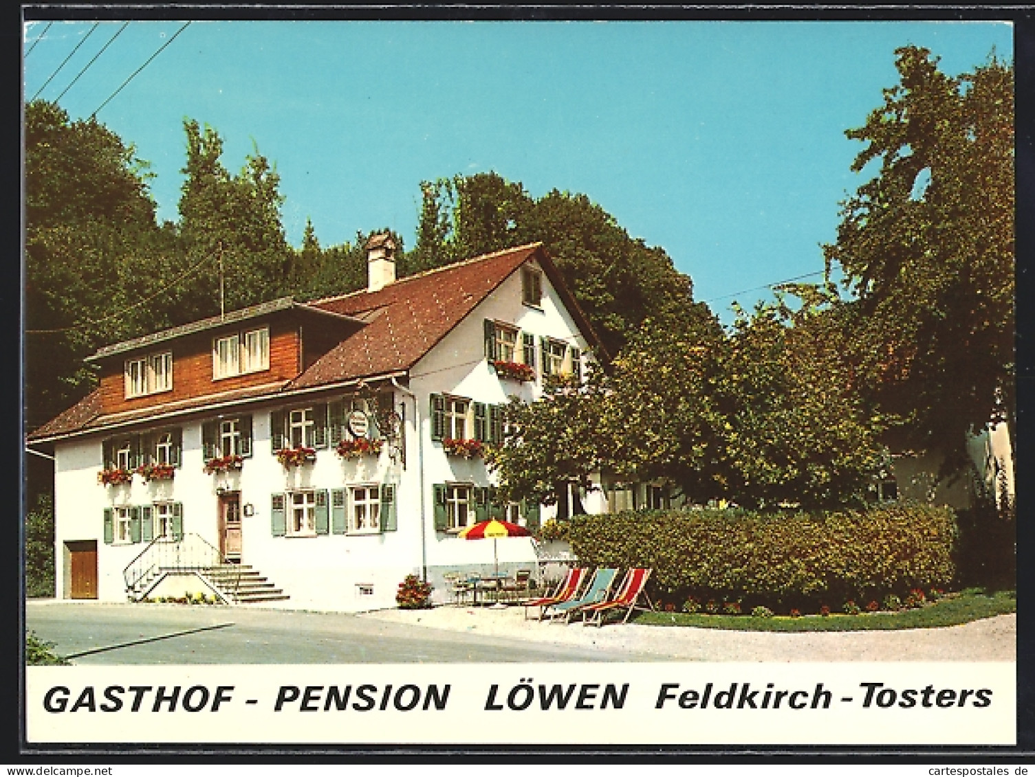 AK Feldkirch-Tosters, Gasthof-Pension Löwen Familie Josef Fiel  - Autres & Non Classés