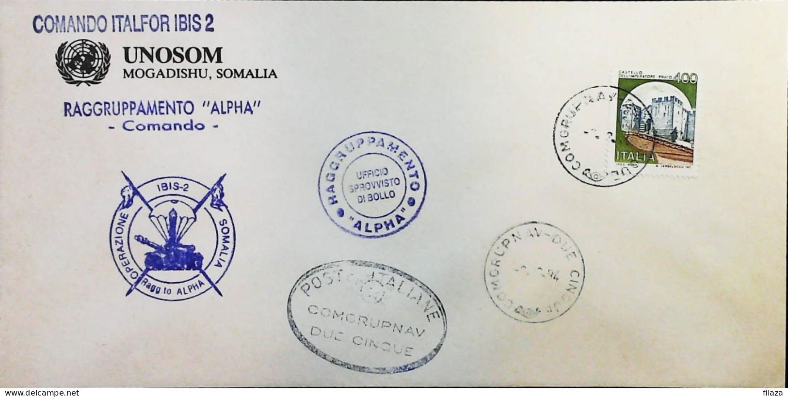 Italy - Military - Army Post Office In Somalia - ONU - ITALFOR - IBIS - S6663 - 1991-00: Poststempel