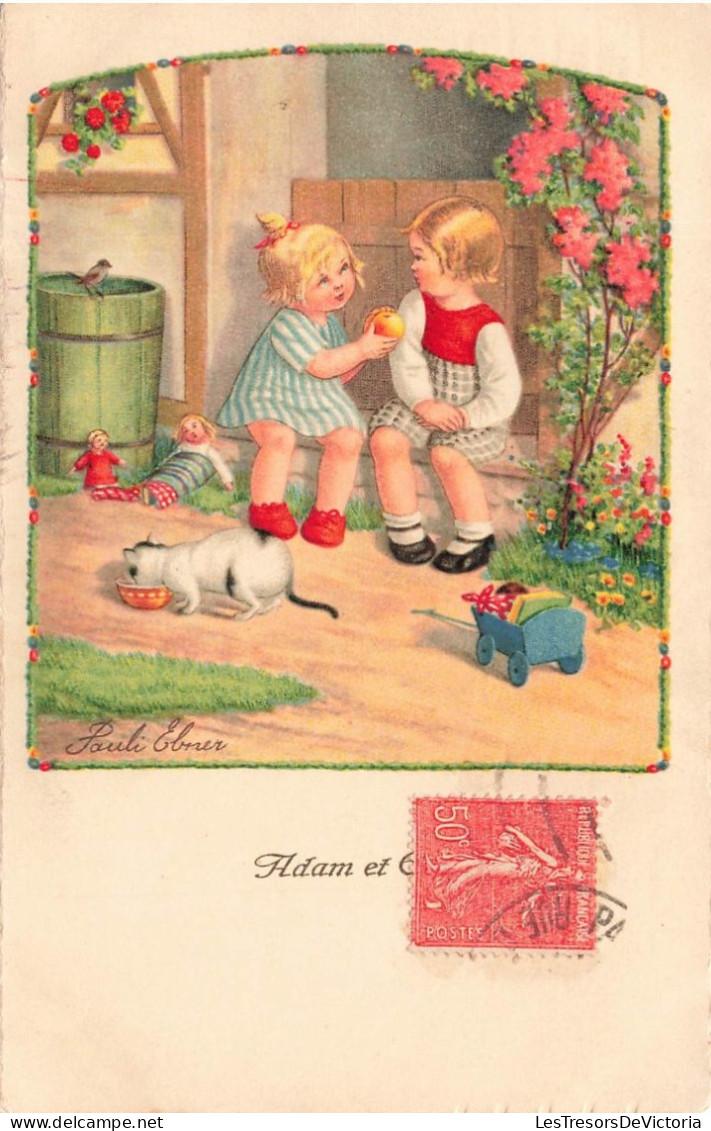 ILLUSTRATEURS - SIGNES - Pauli Ebner - Enfants - Chat - Jouets - Carte Postale Ancienne - Ebner, Pauli